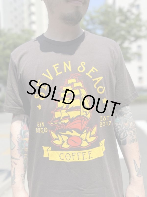 画像4: Lサイズ限定1枚のみ SEVEN SEAS ROASTING CO / San Diego's Coffee Flagship Tシャツ (4)