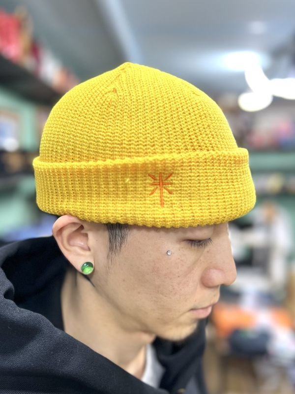 画像2: 半額セール FUCKIN' MELLOW / Con Safos ショートニットキャップ YELLOW MASTARD (2)