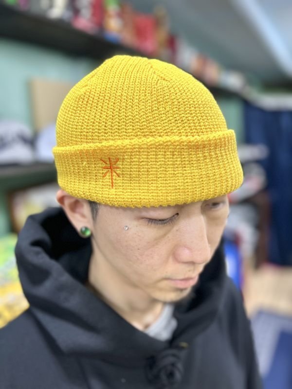 画像1: 半額セール FUCKIN' MELLOW / Con Safos ショートニットキャップ YELLOW MASTARD (1)