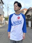 画像1: 送料無料 NOFX "Final Tour Last Merch" / Los Dodgers ラグラン七分Tシャツ (made in USA) (1)