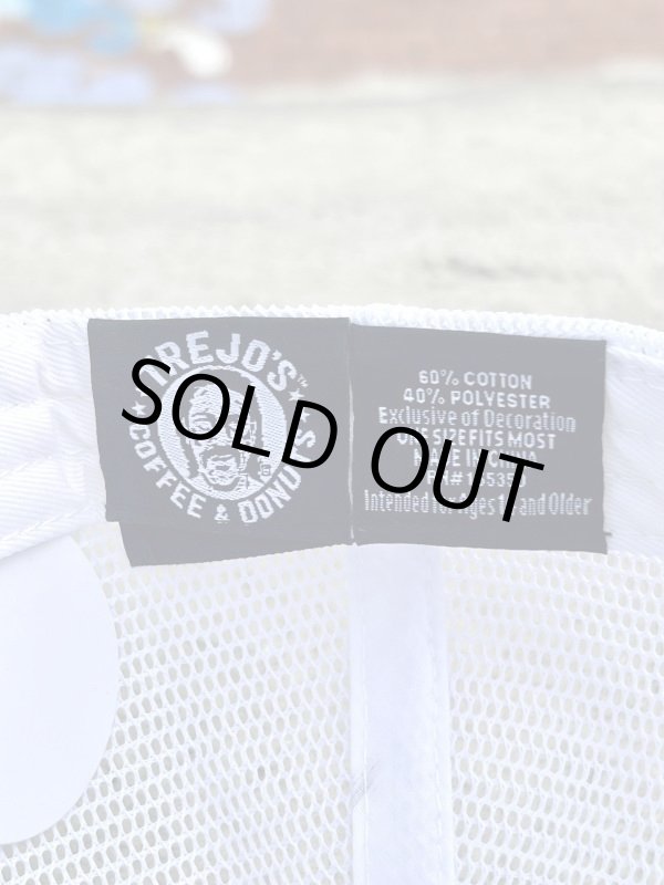 画像7: 送料無料 ラスト1枚で終了 TREJO'S COFFEE & DONUTS / Logo メッシュキャップ BLACK/WHITE (7)