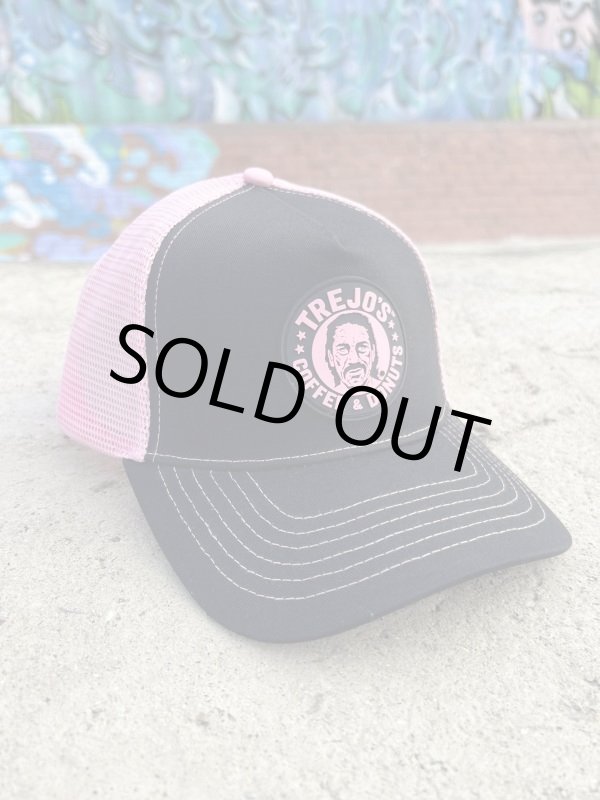 画像4: 送料無料 ラスト1枚で終了 TREJO'S COFFEE & DONUTS / Logo メッシュキャップ BLACK/PINK (4)