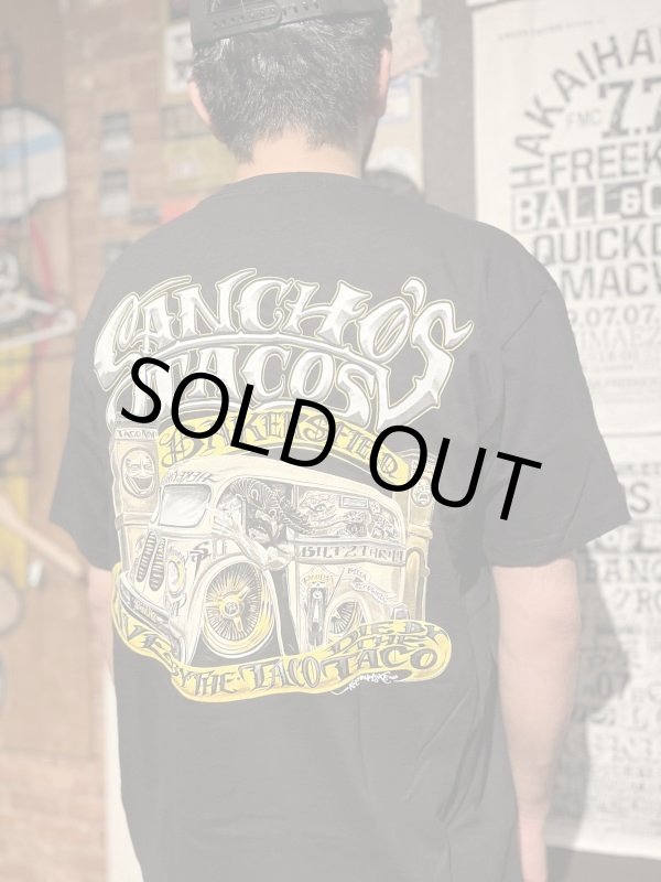 画像1: Lサイズラスト1枚で終了 送料無料 SANCHO'S TACOS / Logo 半袖Tシャツ BLACK (1)