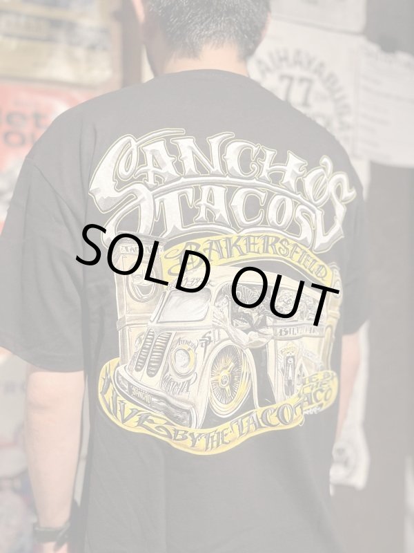 画像3: Lサイズラスト1枚で終了 送料無料 SANCHO'S TACOS / Logo 半袖Tシャツ BLACK (3)