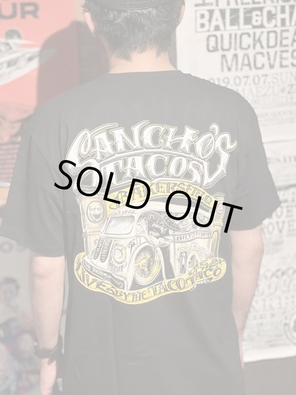 画像4: Lサイズラスト1枚で終了 送料無料 SANCHO'S TACOS / Logo 半袖Tシャツ BLACK (4)