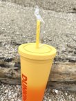 画像3: DUNKIN DONUTS / 2023 ORANGE RAINBOW ACRYLIC TRAVEL CUP TUMBLER with STRAW (3)