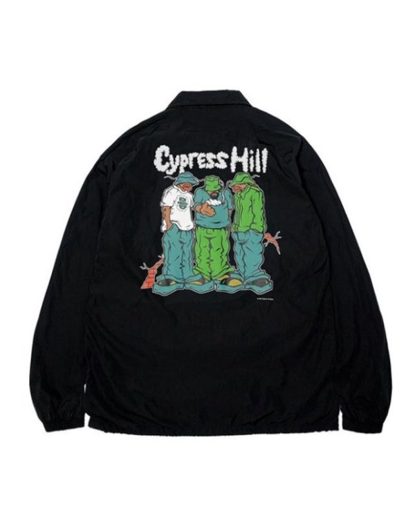 画像8: 送料無料 L、XLサイズ各1枚づつで終了 CYPRESS HILL x POT MEETS POP / Blunted コーチジャケット BLACK (8)
