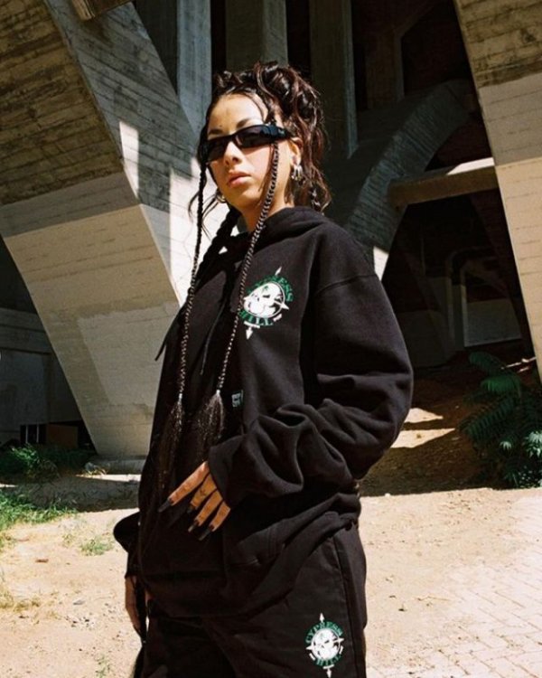 画像6: 送料無料 Lサイズラスト1枚で終了 CYPRESS HILL x POT MEETS POP / Skull & Compass プルオーバーパーカー BLACK (6)