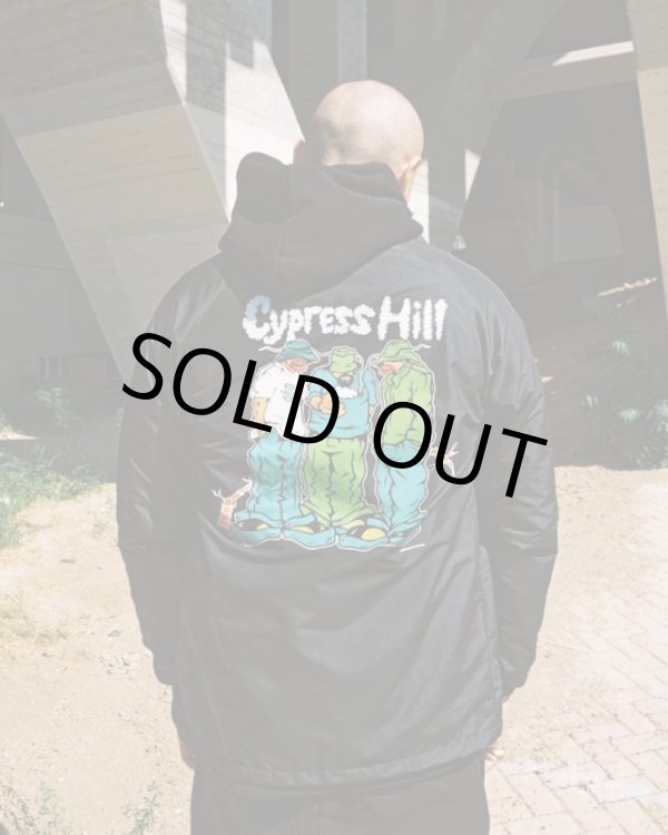 画像1: 送料無料 XLラスト1枚で終了 CYPRESS HILL x POT MEETS POP / Blunted コーチジャケット BLACK (1)