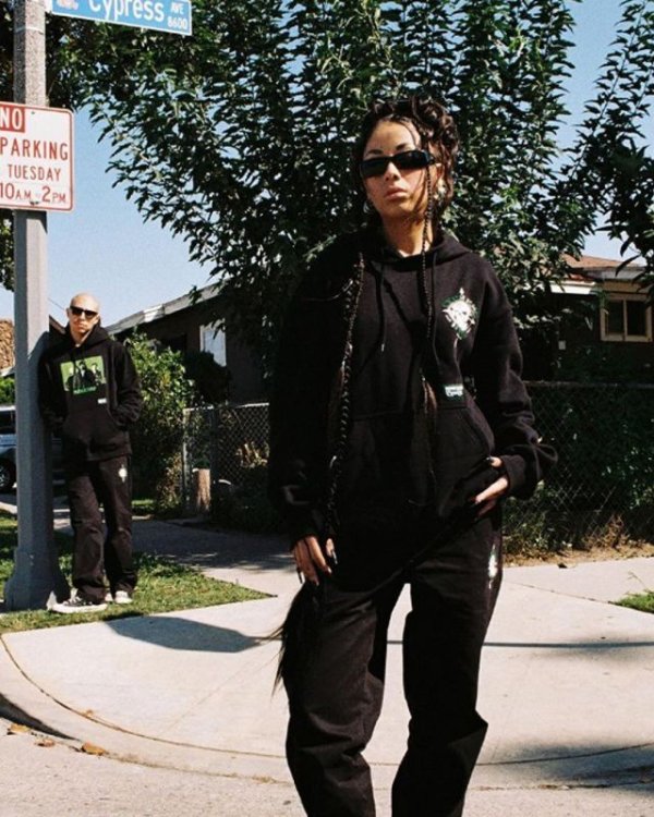 画像7: 送料無料 Lサイズラスト1枚で終了 CYPRESS HILL x POT MEETS POP / Skull & Compass プルオーバーパーカー BLACK (7)