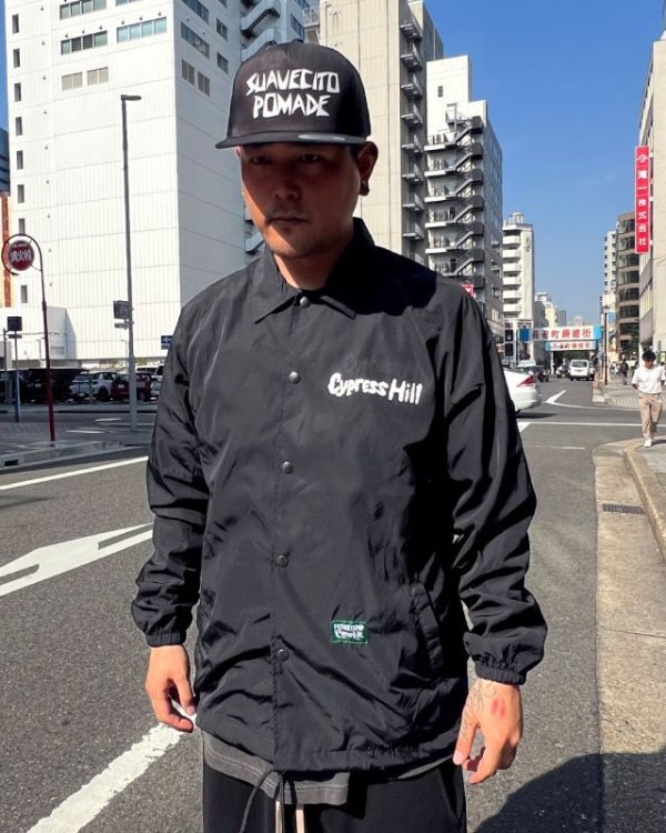 画像9: 送料無料 L、XLサイズ各1枚づつで終了 CYPRESS HILL x POT MEETS POP / Blunted コーチジャケット BLACK (9)