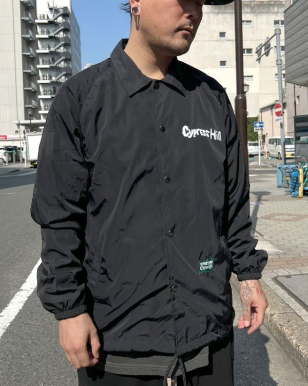 画像10: 送料無料 L、XLサイズ各1枚づつで終了 CYPRESS HILL x POT MEETS POP / Blunted コーチジャケット BLACK (10)