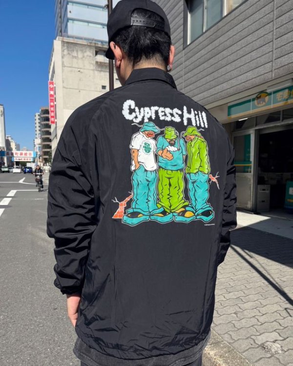 画像5: 送料無料 L、XLサイズ各1枚づつで終了 CYPRESS HILL x POT MEETS POP / Blunted コーチジャケット BLACK (5)