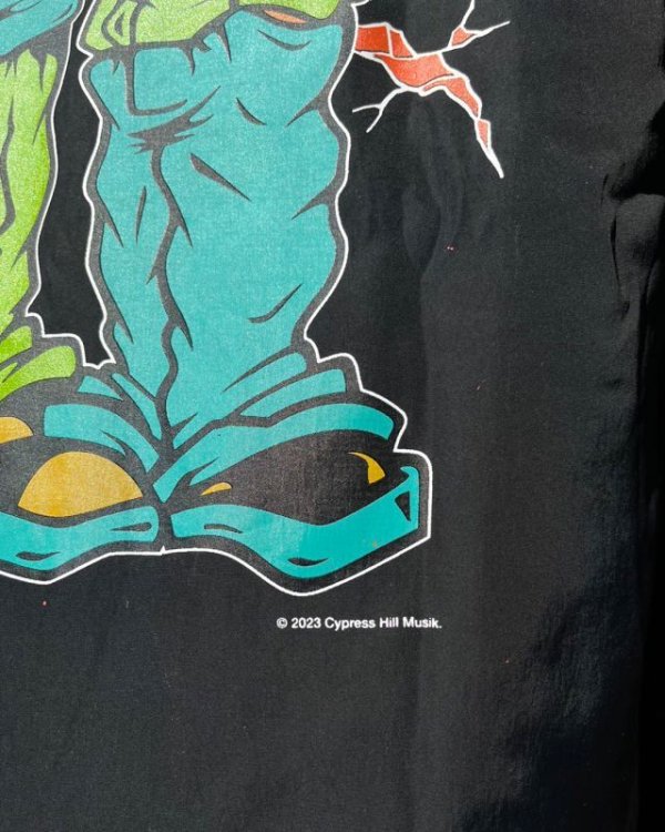 画像7: 送料無料 L、XLサイズ各1枚づつで終了 CYPRESS HILL x POT MEETS POP / Blunted コーチジャケット BLACK (7)