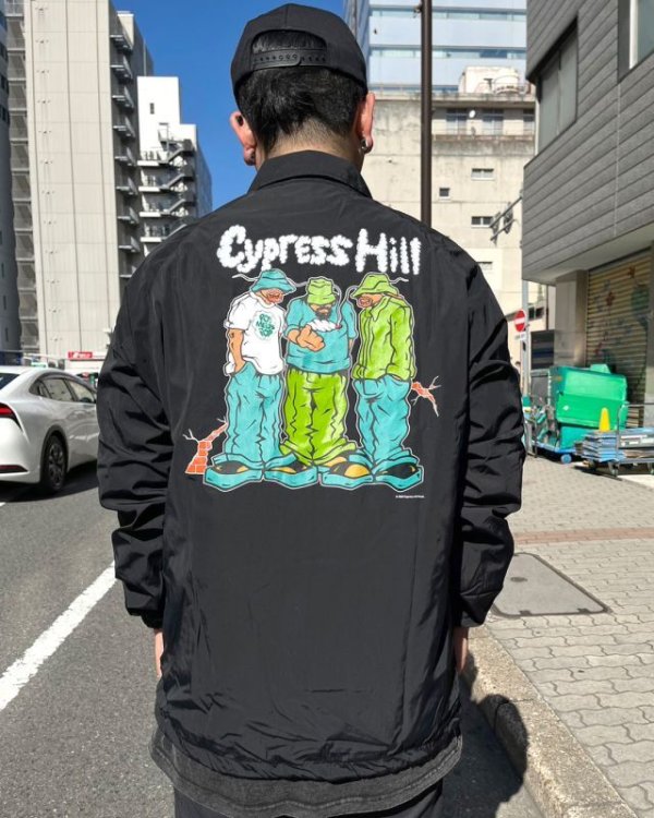 画像3: 送料無料 L、XLサイズ各1枚づつで終了 CYPRESS HILL x POT MEETS POP / Blunted コーチジャケット BLACK (3)