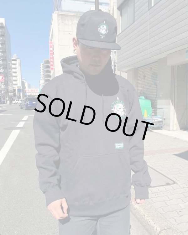 画像9: 送料無料 Lサイズラスト1枚で終了 CYPRESS HILL x POT MEETS POP / Skull & Compass プルオーバーパーカー BLACK (9)