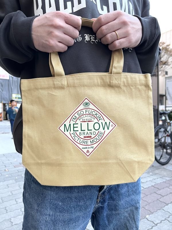画像2: FUCKIN' MELLOW / TABASCO artwork by PICTURE MOUSE トートバッグ MASTARD (2)