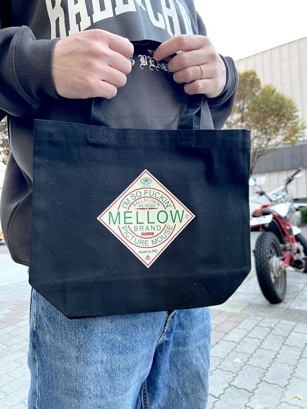画像2: FUCKIN' MELLOW / TABASCO artwork by PICTURE MOUSE トートバッグ BLACK (2)