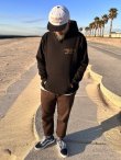 画像4: 送料無料 FUCKIN' MELLOW CLOTHING / Long Beach Posse プルオーバーパーカー BLACK/BROWN (4)