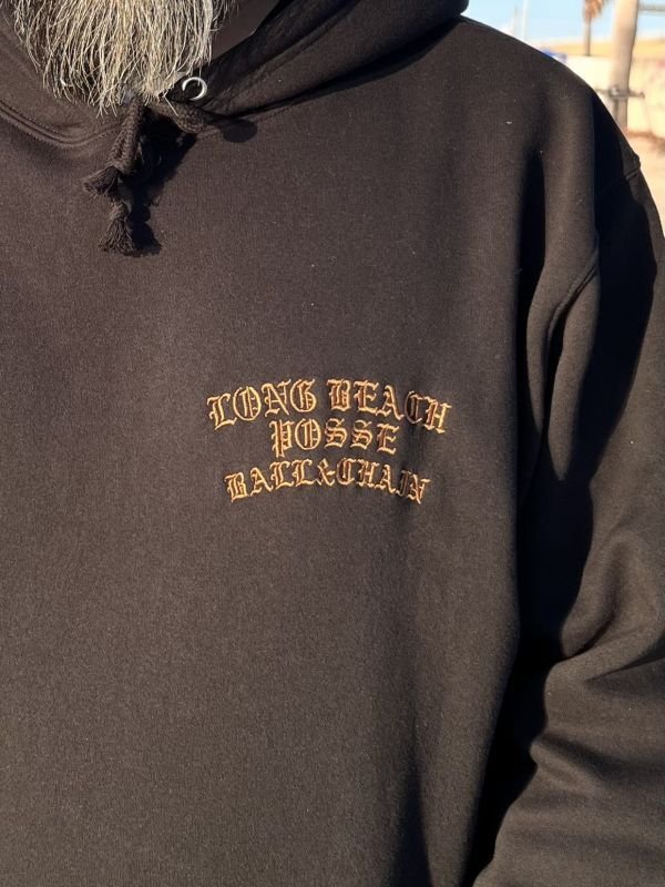 画像1: 送料無料 FUCKIN' MELLOW CLOTHING / Long Beach Posse プルオーバーパーカー BLACK/BROWN (1)