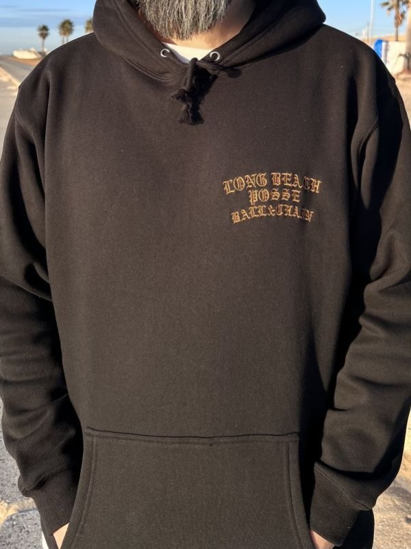 画像3: 送料無料 FUCKIN' MELLOW CLOTHING / Long Beach Posse プルオーバーパーカー BLACK/BROWN (3)