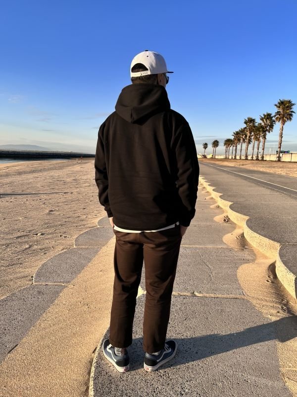 画像9: 送料無料 FUCKIN' MELLOW CLOTHING / Long Beach Posse プルオーバーパーカー BLACK/BROWN (9)