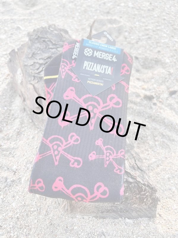 画像2: ラスト2足で終了 MERGE4 SOCKS / PIZZANISTA - Cross Bones ソックス (2)