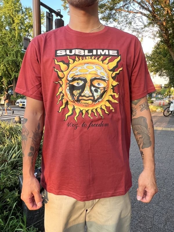 画像12: SUBLIME / 40oz To Freedom Tシャツ バーガンディー (12)