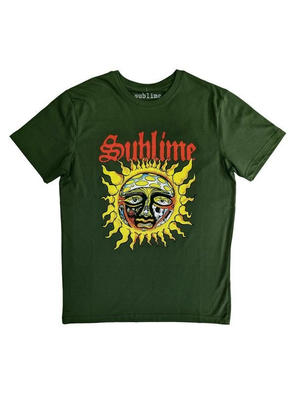 画像24: Lラスト2枚で終了 SUBLIME / Yellow Sun Tシャツ グリーン (24)